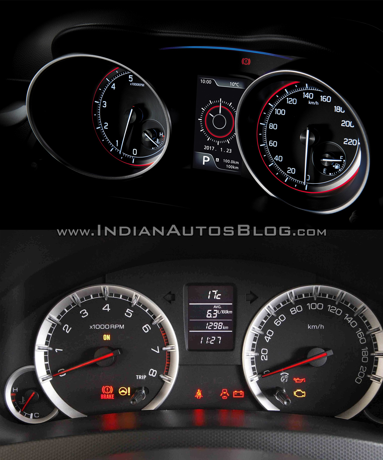 2017 Suzuki Swift vs 2010 Suzuki Swift instrument cluster Old vs New