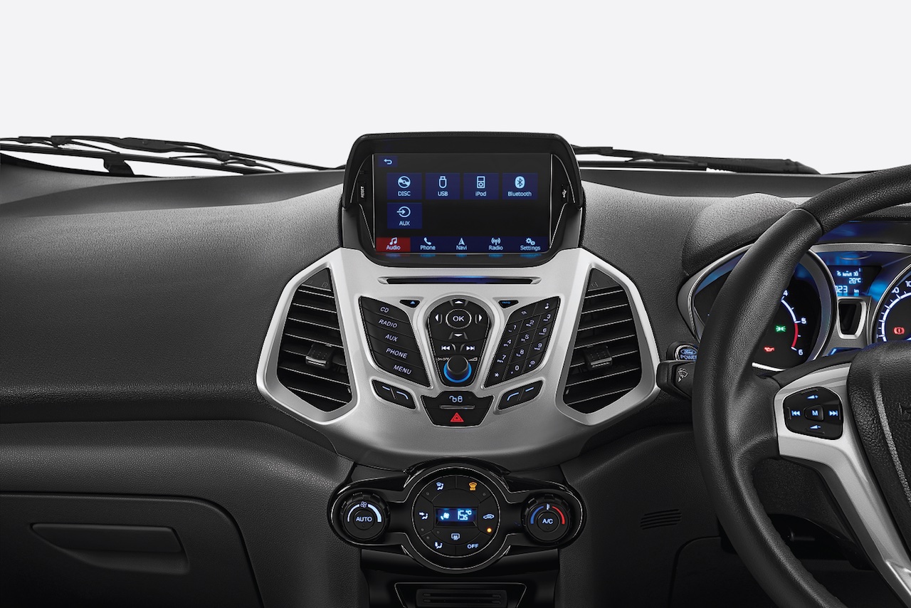 2017 Ford EcoSport Platinum Edition 8inch touchscreen infotainment system