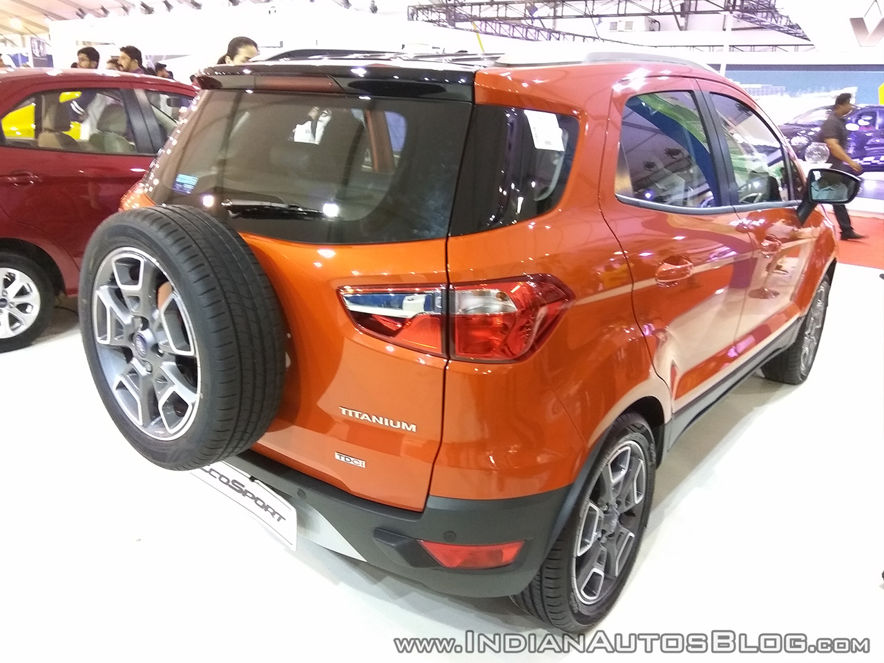 2017 Ford Ecosport Platinum rear three quarters at APS 2017