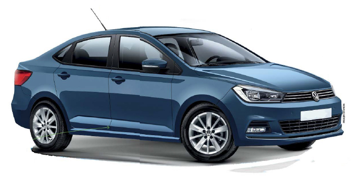 2018 VW Vento (VW Polo Sedan) front three quarter Rendering