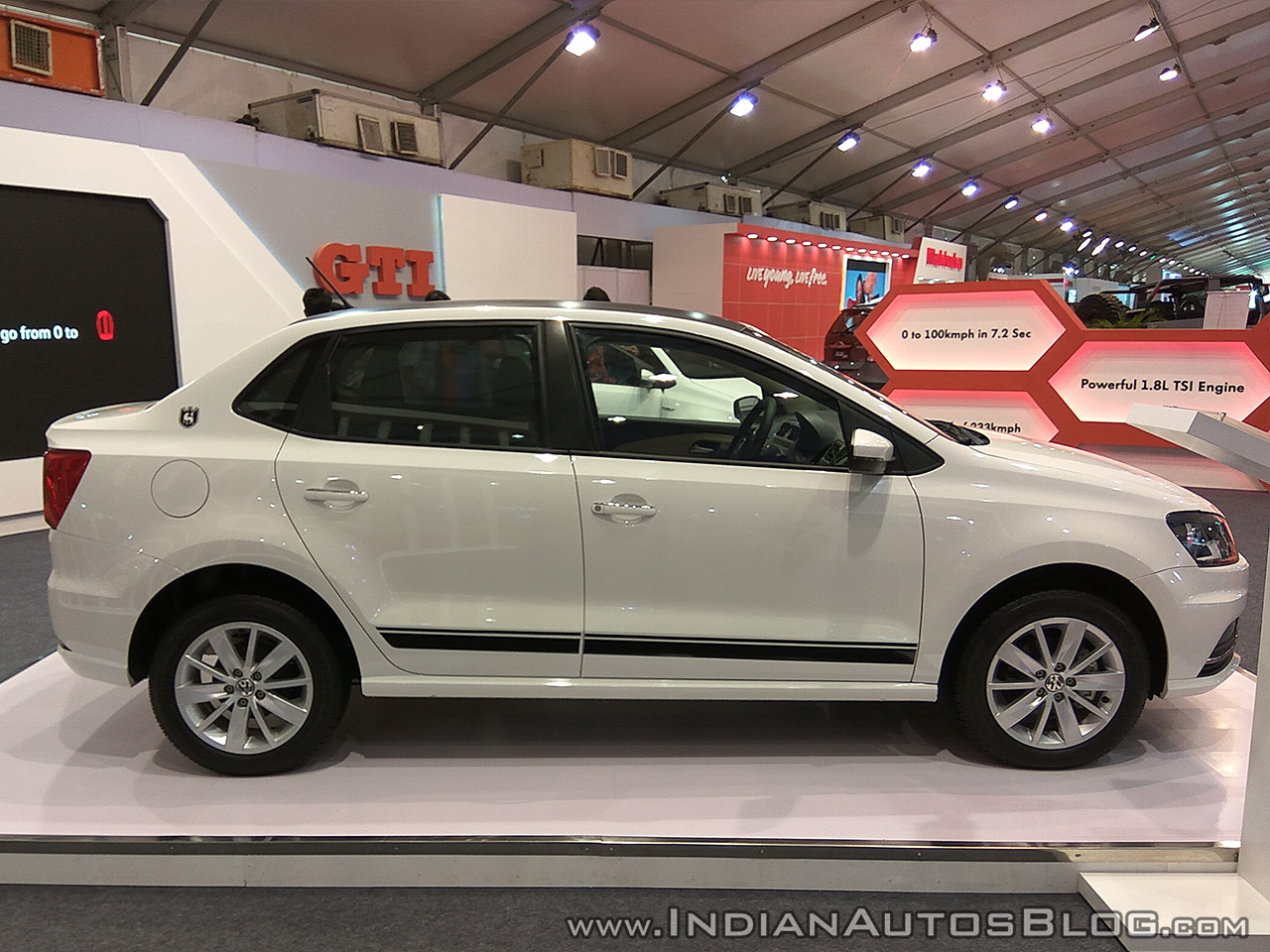 VW Ameo Crest right side at Autocar Performance Show 2017