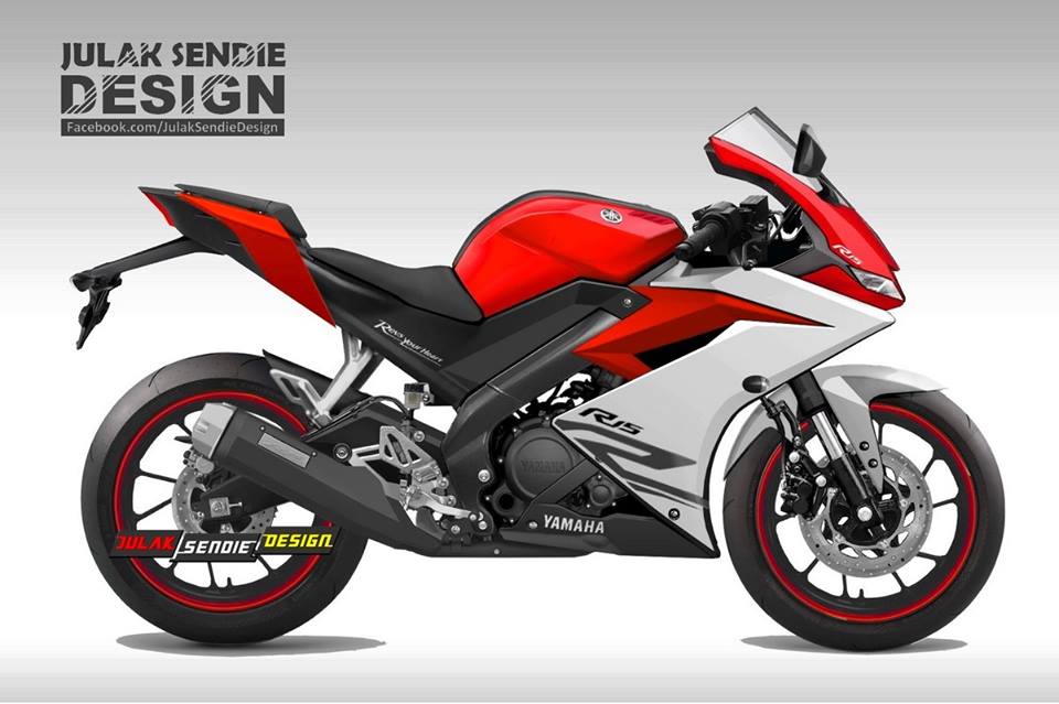Yamaha R15  v3  0 rendering red  side