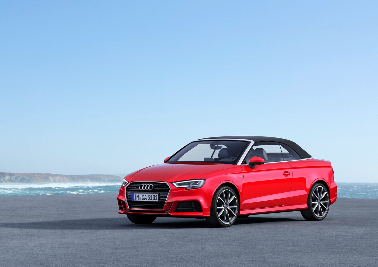 2017 Audi A3 Cabriolet Top Closed Front Three Quarters