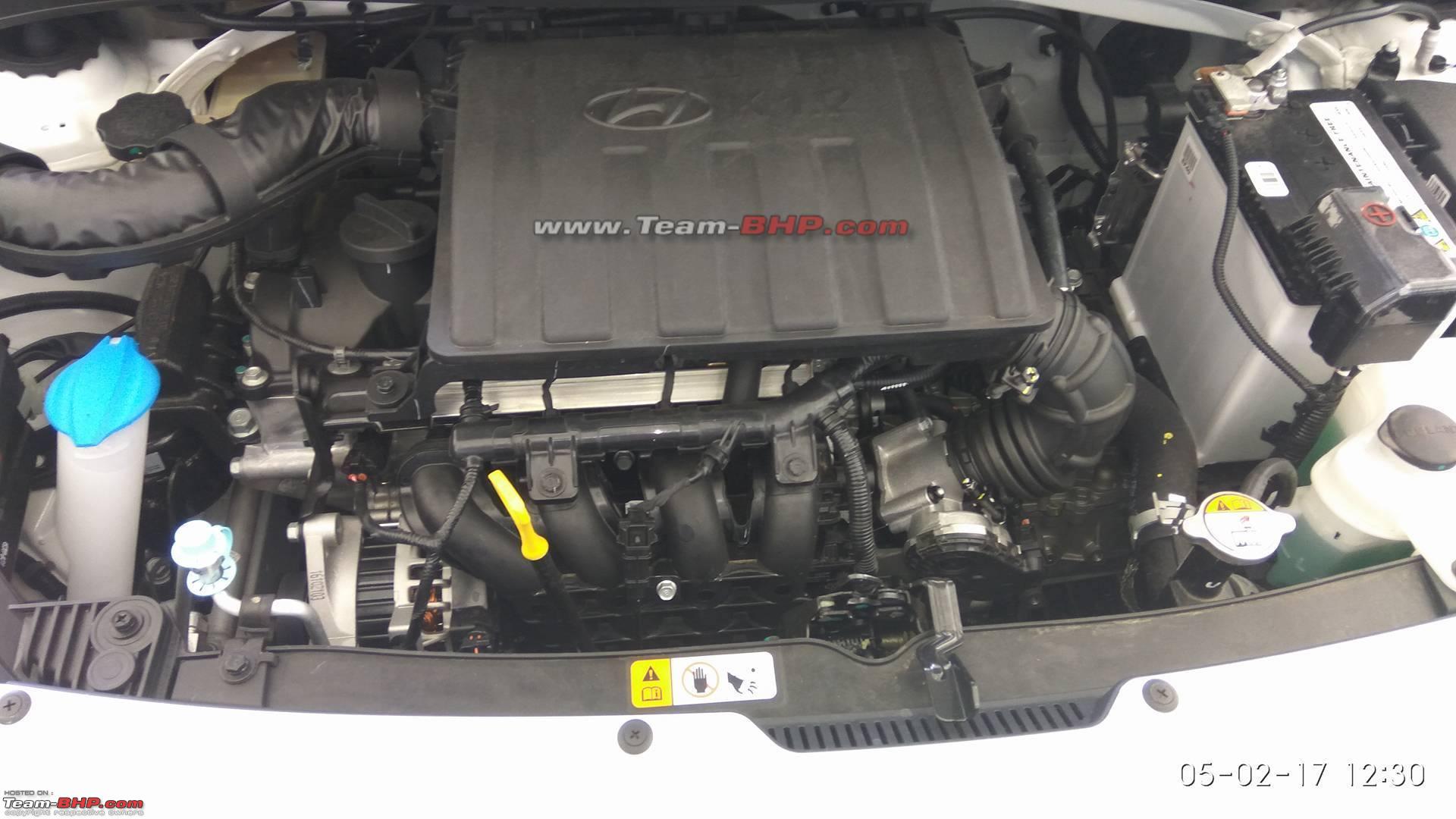 2017 Hyundai Grand i10 engine bay snapped up close