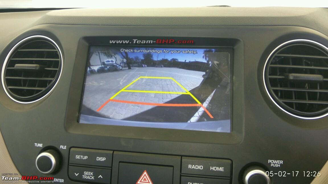 2017 Hyundai Grand i10 parking camera snapped up close