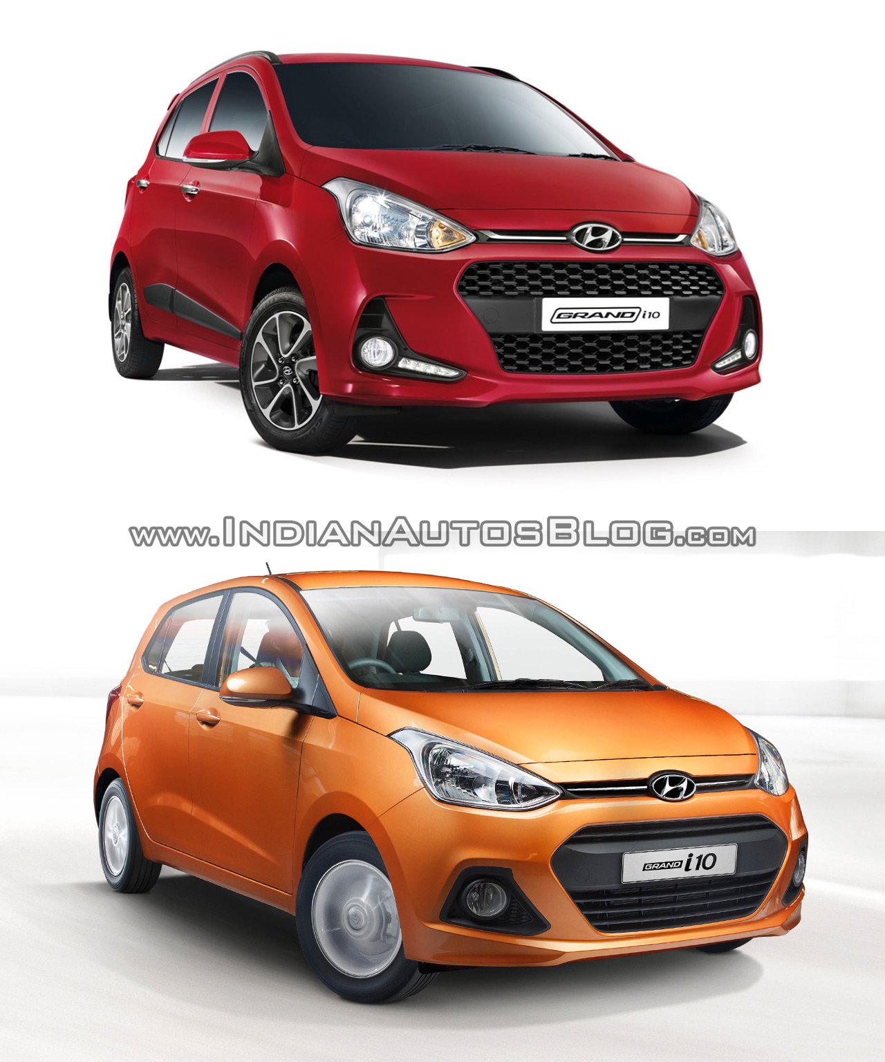 2017 Hyundai Grand i10 vs 2013 Hyundai Grand i10 front Old 