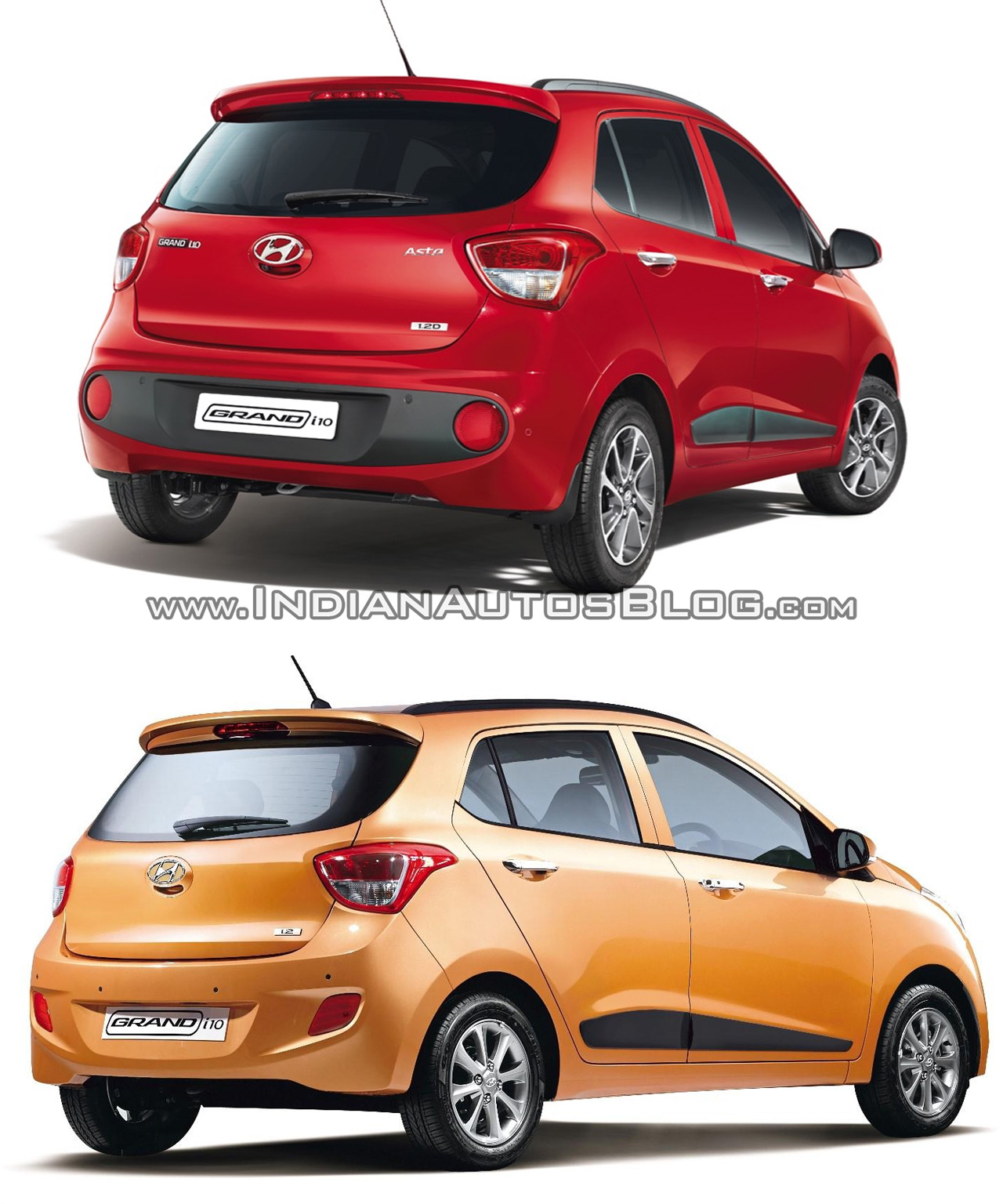 2017 Hyundai Grand i10 vs 2013 Hyundai Grand i10 rear 