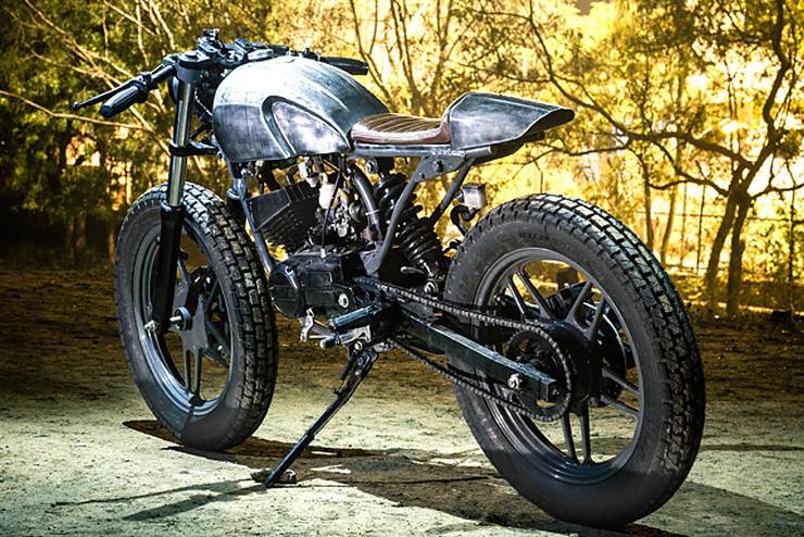 Custom Yamaha RX135 cafe racer by Bull City Customs