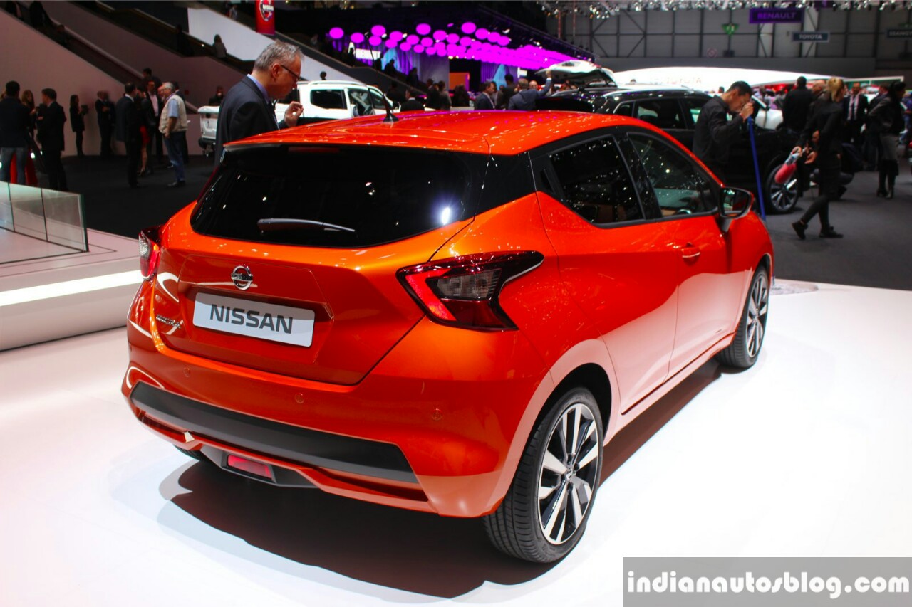 2017 Nissan Micra rear quarter Geneva Motor Show Live