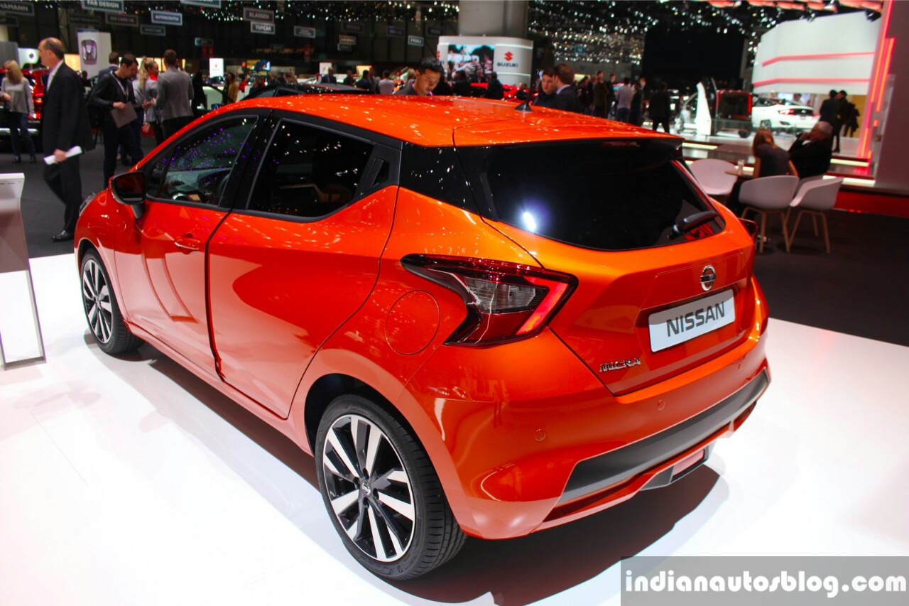 2017 Nissan Micra rear three quarter Geneva Motor Show Live