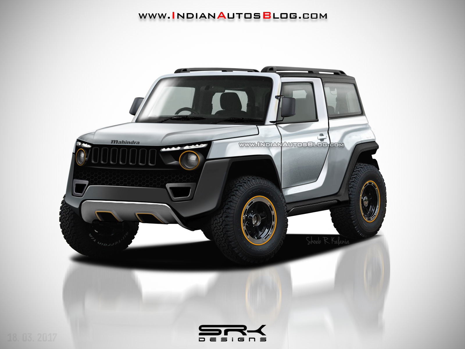 2020 Mahindra Thar Hard-Top concept - IAB Rendering