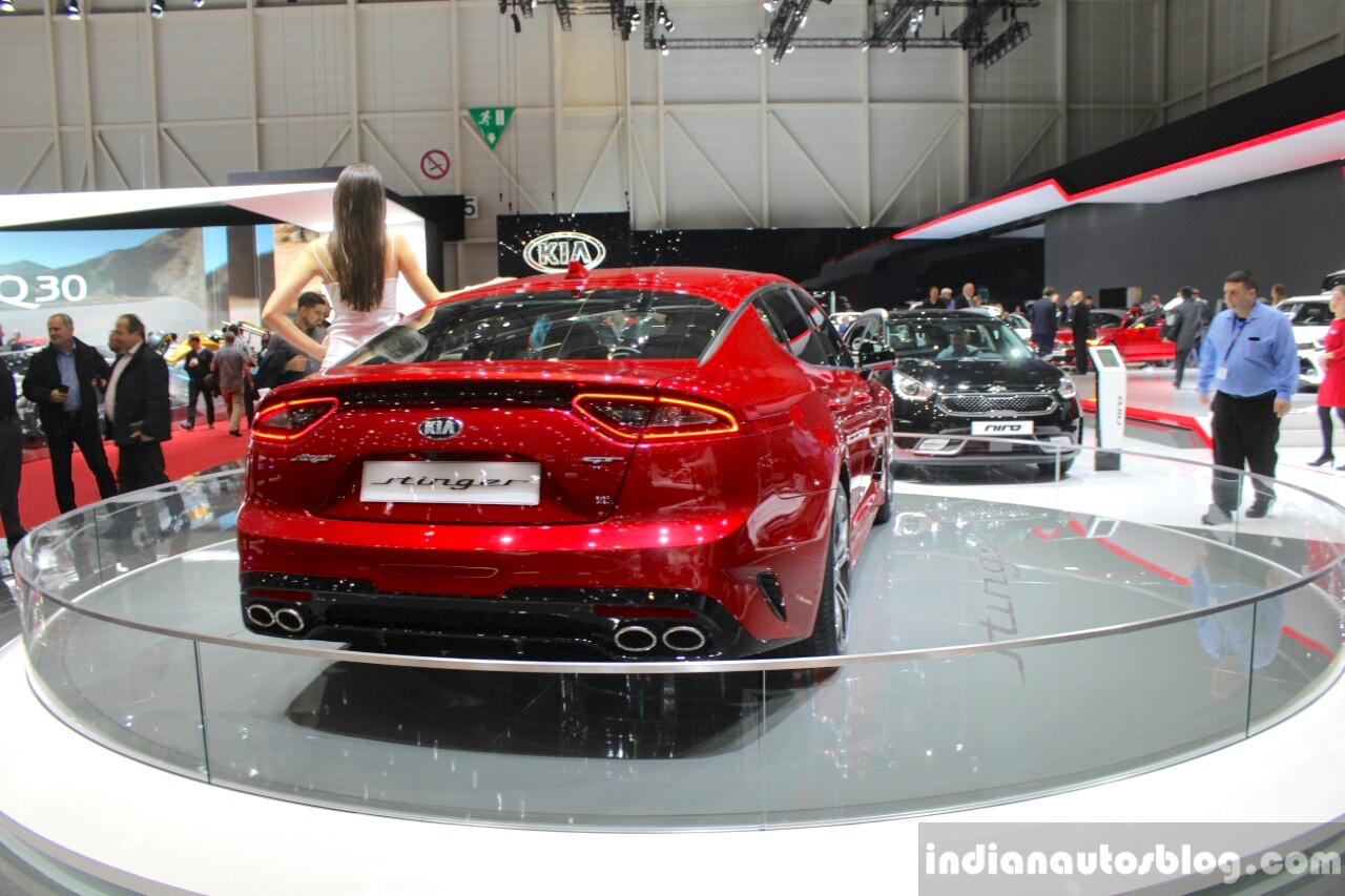 Kia Stinger rear at the 2017 Geneva Motor Show