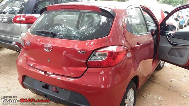 Tata Tiago Automatic (AMT) rear at dealership yard