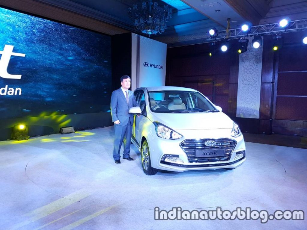 2017 Hyundai Xcent India launch front