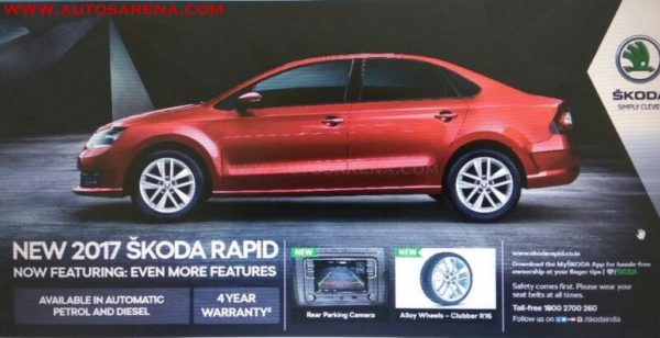 2017 Skoda Rapid with 16 inch wheels red brochure scan