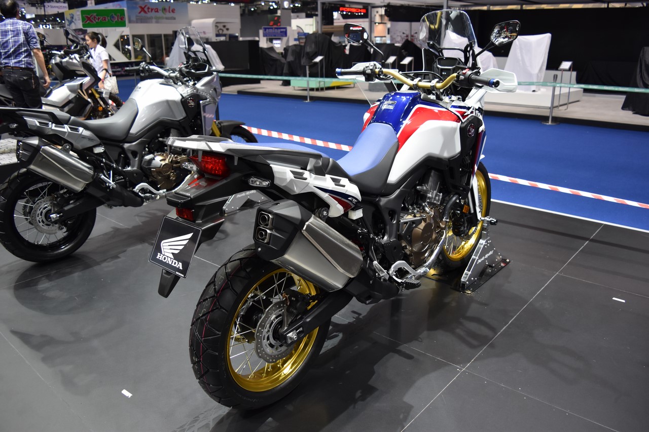 Honda Africa Twin at BIMS 2017 rear three quarter