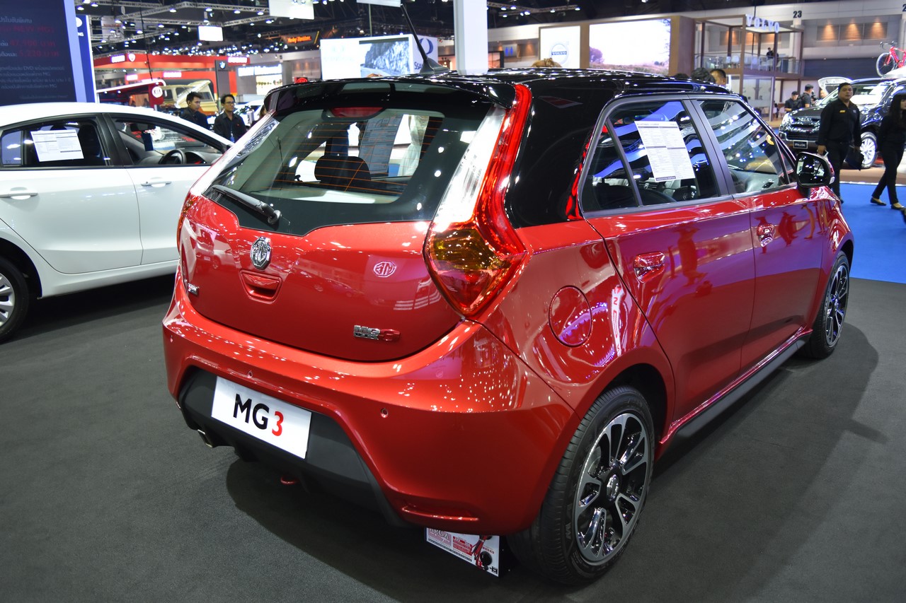 MG3 rear three quarters right side at 2017 Bangkok International Motor Show