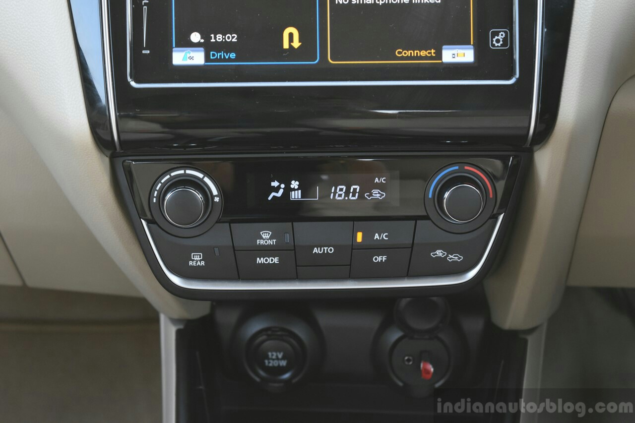 2017 Maruti Dzire HVAC controls First Drive Review