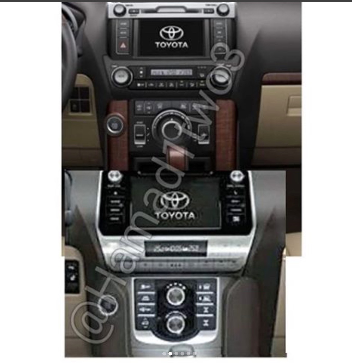 2018 Toyota Land Cruiser Prado (facelift) center console 