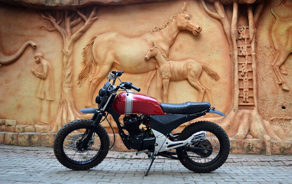 Honda Unicorn 150 Scrambler by Furious Customs side