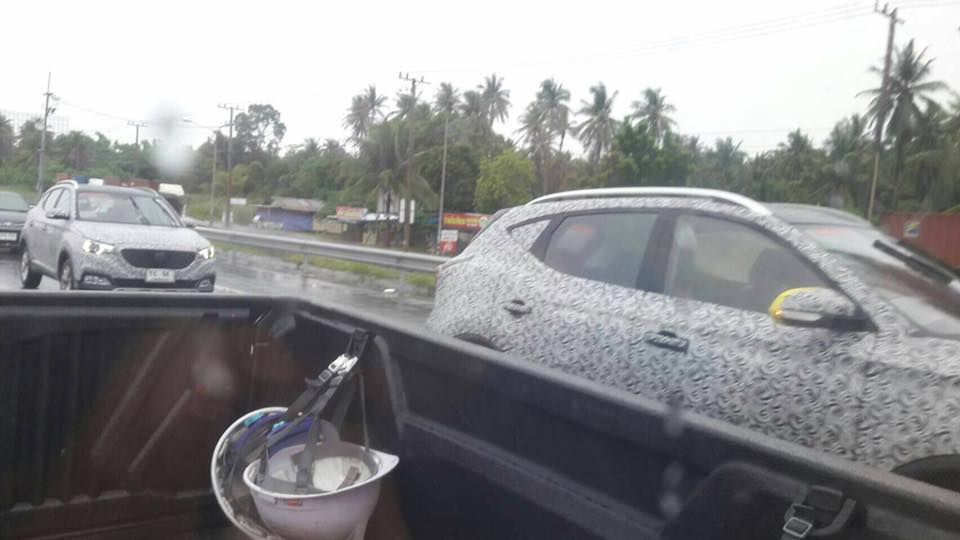 MG ZS right side spy shot Thailand
