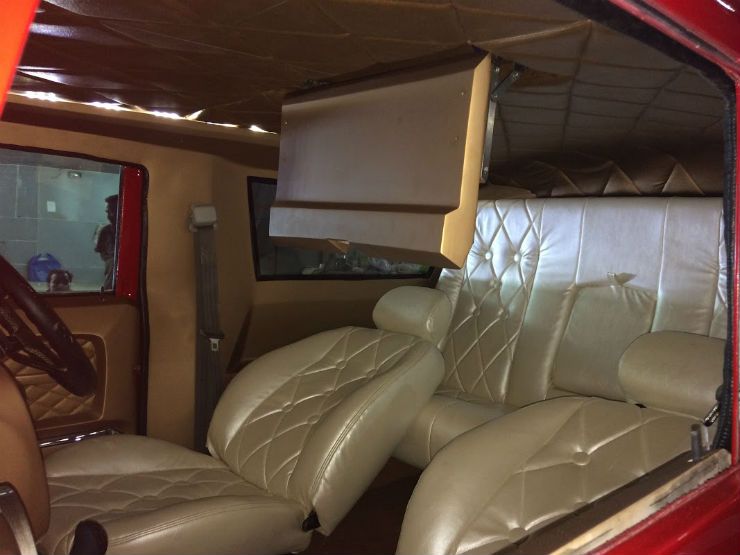 Mahindra Thar modified interior to a Hummer