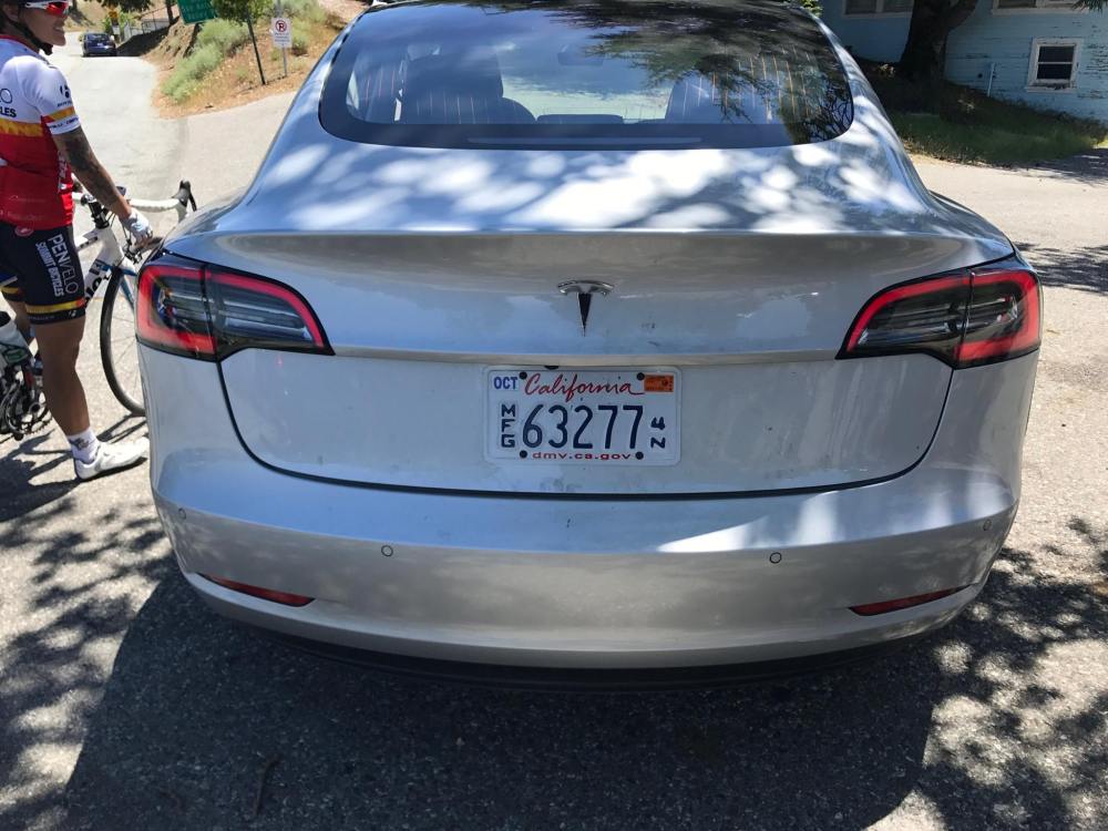 Tesla Model 3 rear spy shot