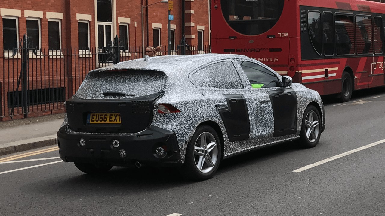 2018 Ford Focus rear three quarters spy shot