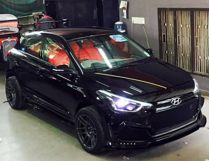 Custom Hyundai i20 front three quarter by Retro Car Restoration