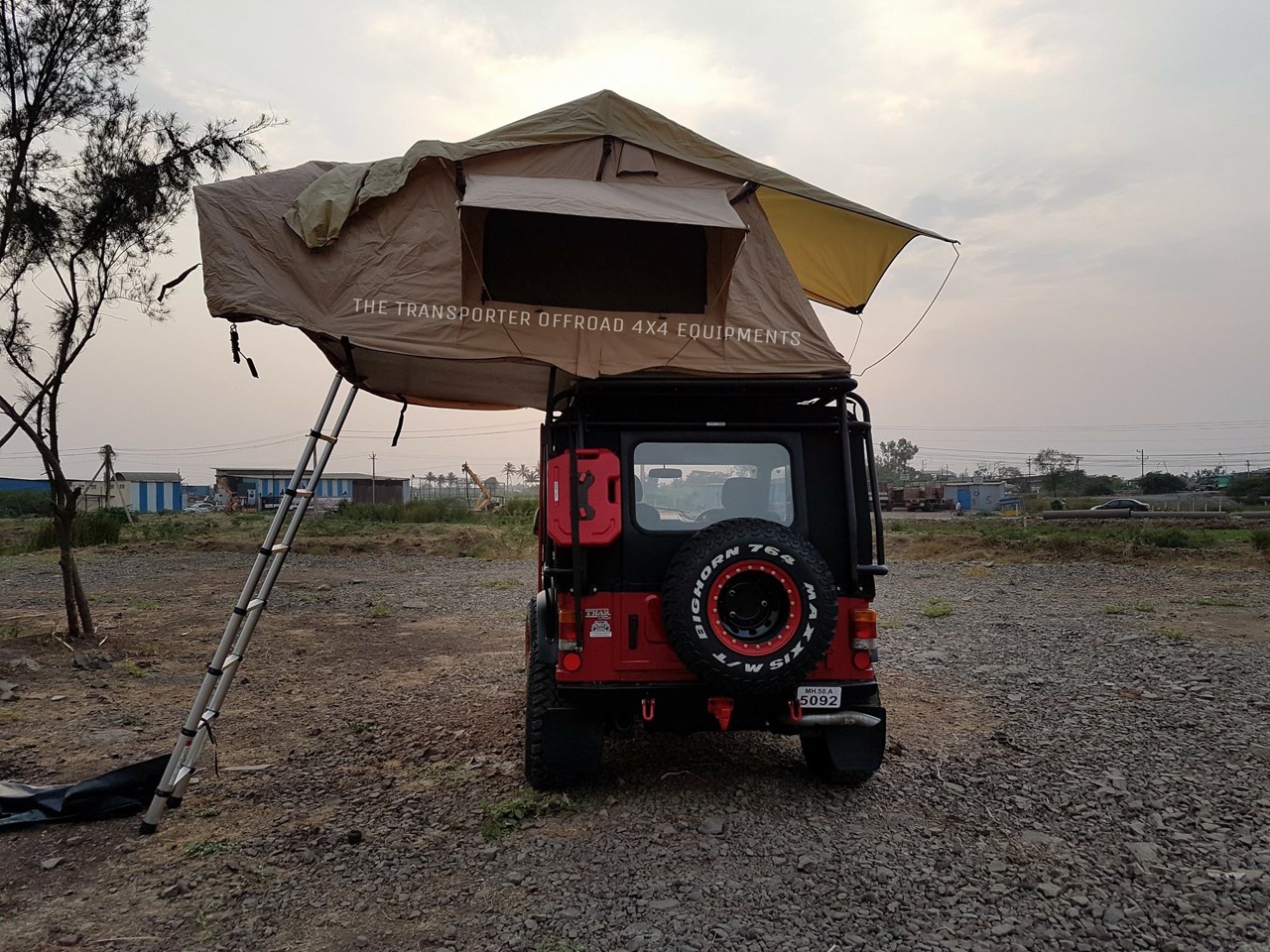 Custom Mahindra Thar foldable tent by The Transporter