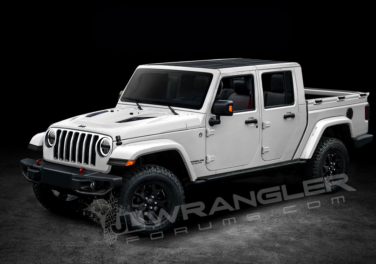 New details & info-based renders of the Jeep Wrangler Pickup