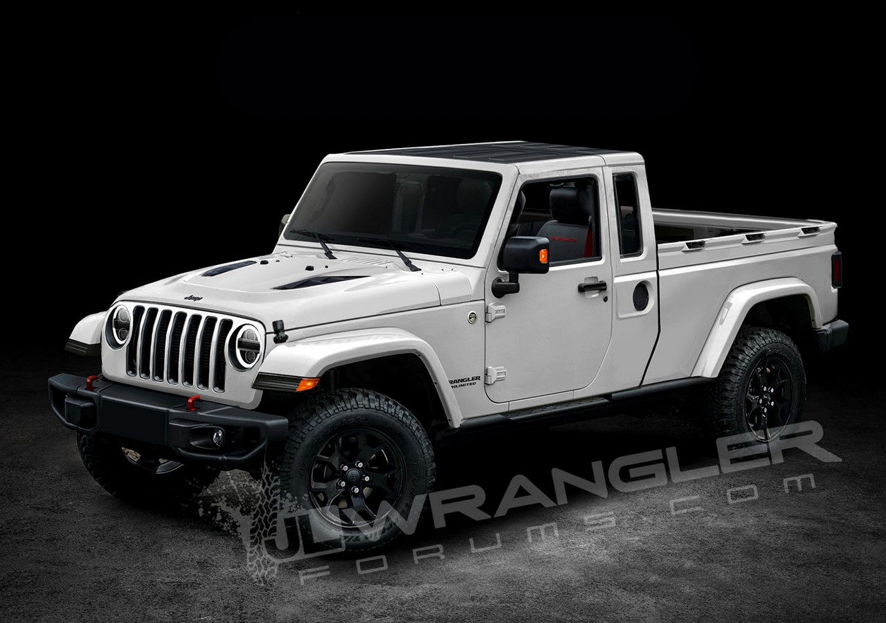 New details & info-based renders of the Jeep Wrangler Pickup