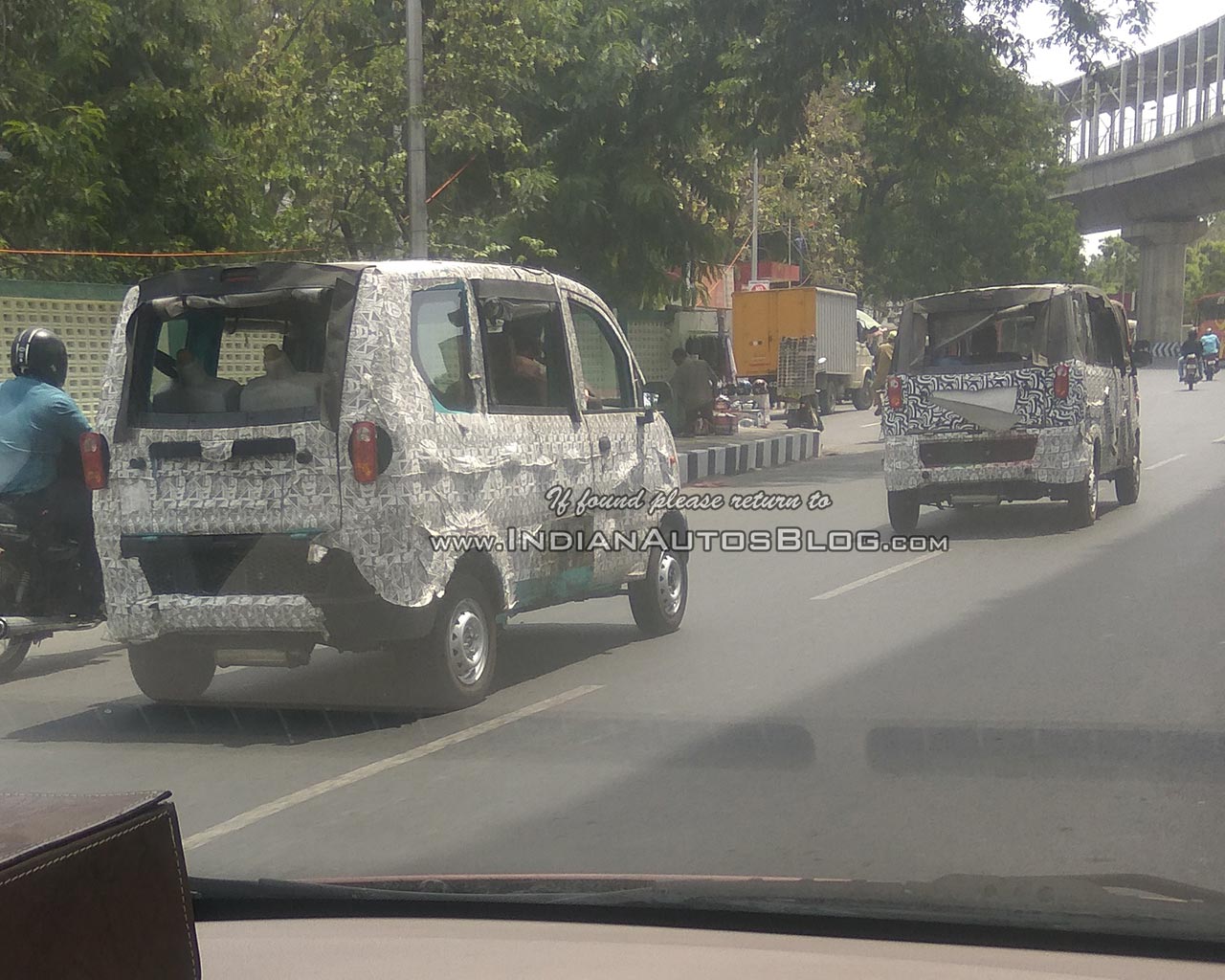 Mahindra Jeeto van spotted testing