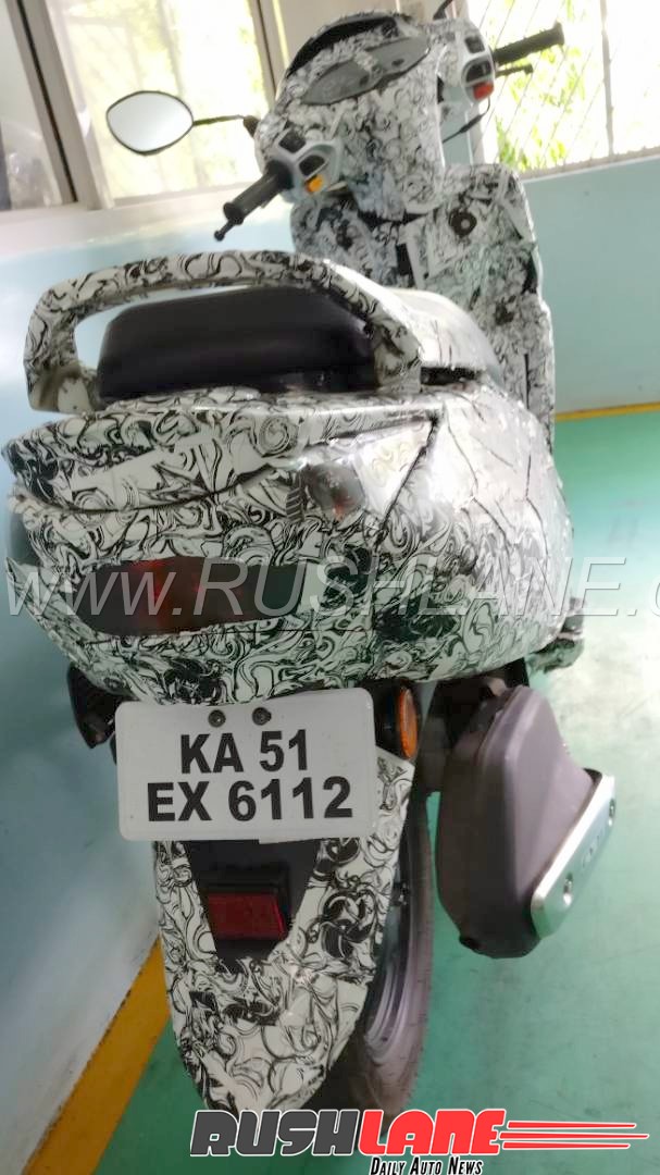 TVS Jupiter 125 with fuel injection spy shot rear