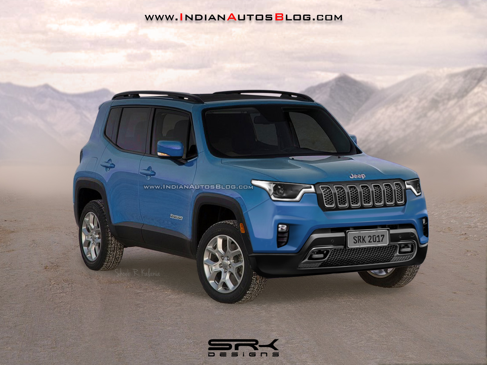 India-bound 2018 Jeep Renegade (facelift) rendered