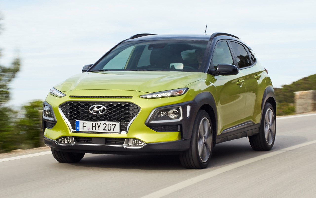 Hyundai Kona front three quarters