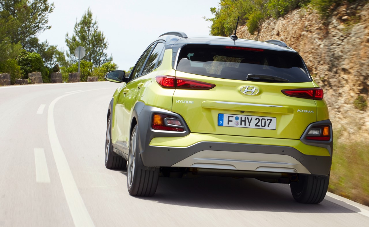 Hyundai Kona Rear Three Quarters Hyundai Kona Rear Three Quarters