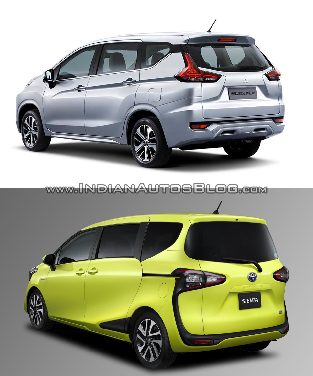 Mitsubishi Expander vs. Toyota Sienta - Images Specs comparo