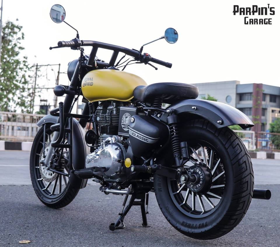 Royal Enfield Classic 350 in Matte Yellow by ParPin's Garage