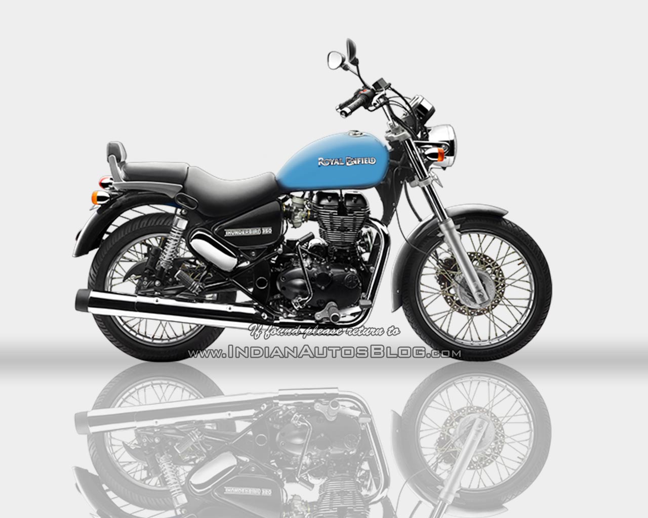 Royal Enfield Thunderbird 350 Redditch blue - IAB Rendering