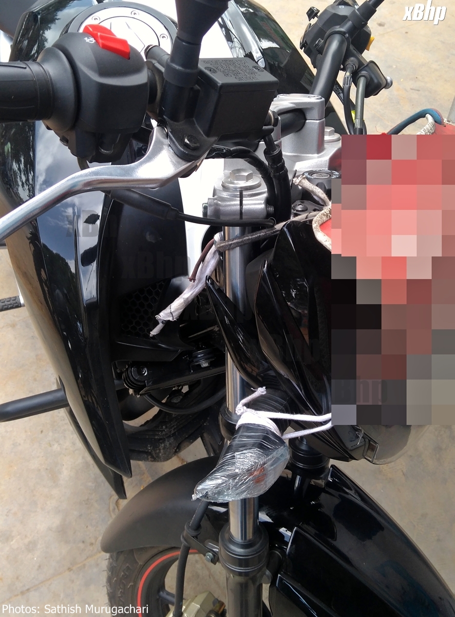 TVS Apache RTR 160 facelift fuel tank extension