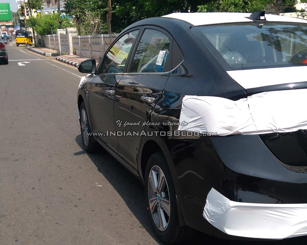 New Hyundai Verna Spotted In The Phantom Black Colour