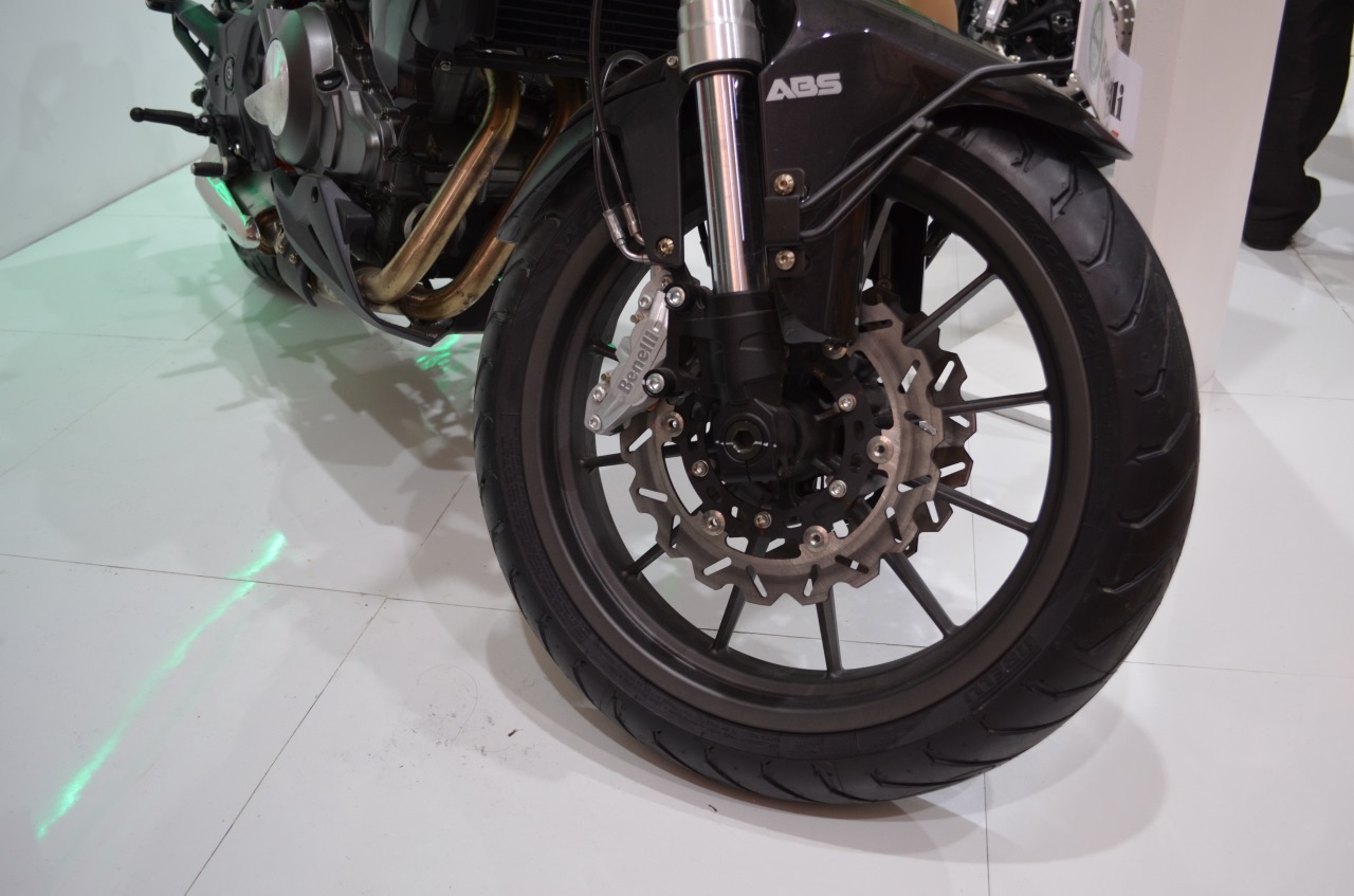 Benelli TNT 300 at Nepal Auto Show front wheel