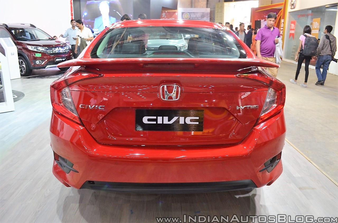 Honda Civic sedan rear at Nepal Auto Show 2017