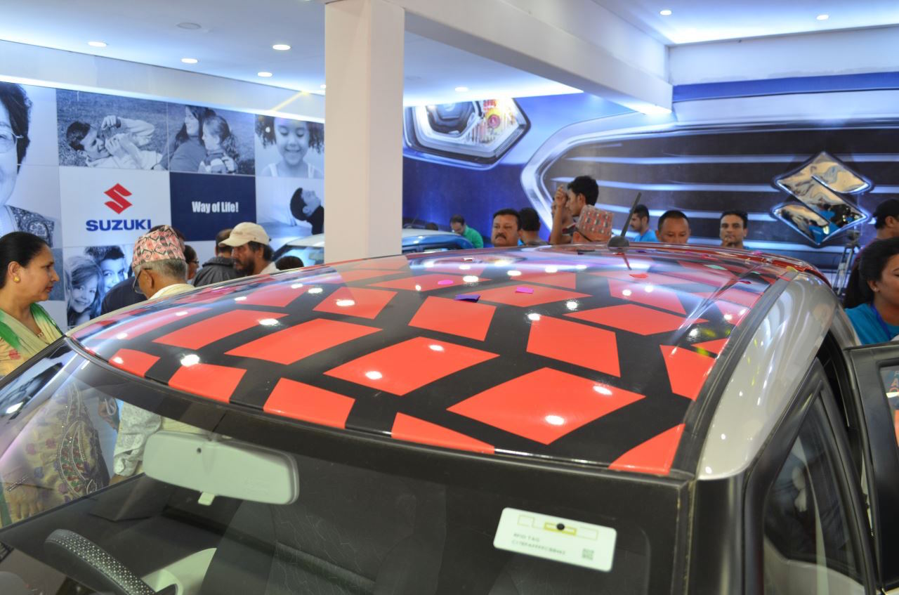 Suzuki Ignis accessories roof wrap at Nepal Auto Show 2017