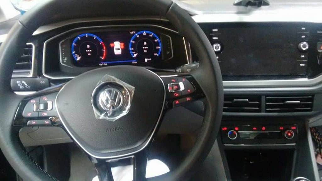 VW Virtus interior spy shot Brazil
