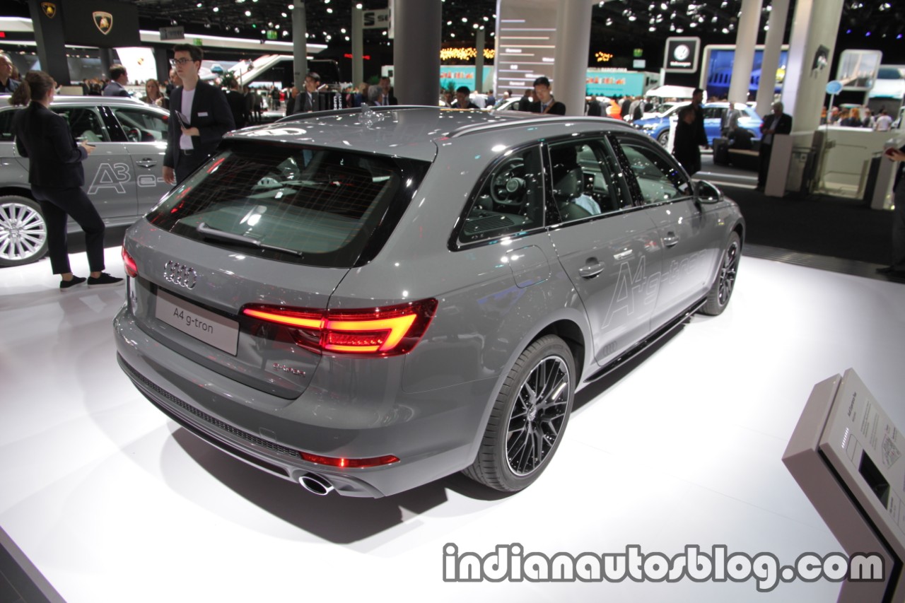 2017 Audi A4 Avant g-tron rear three quarters right side at IAA 2017