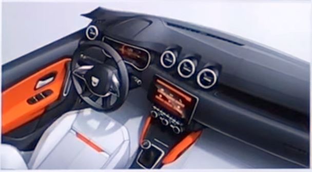 2018 Dacia Duster (2018 Renault Duster) interior leaked sketch