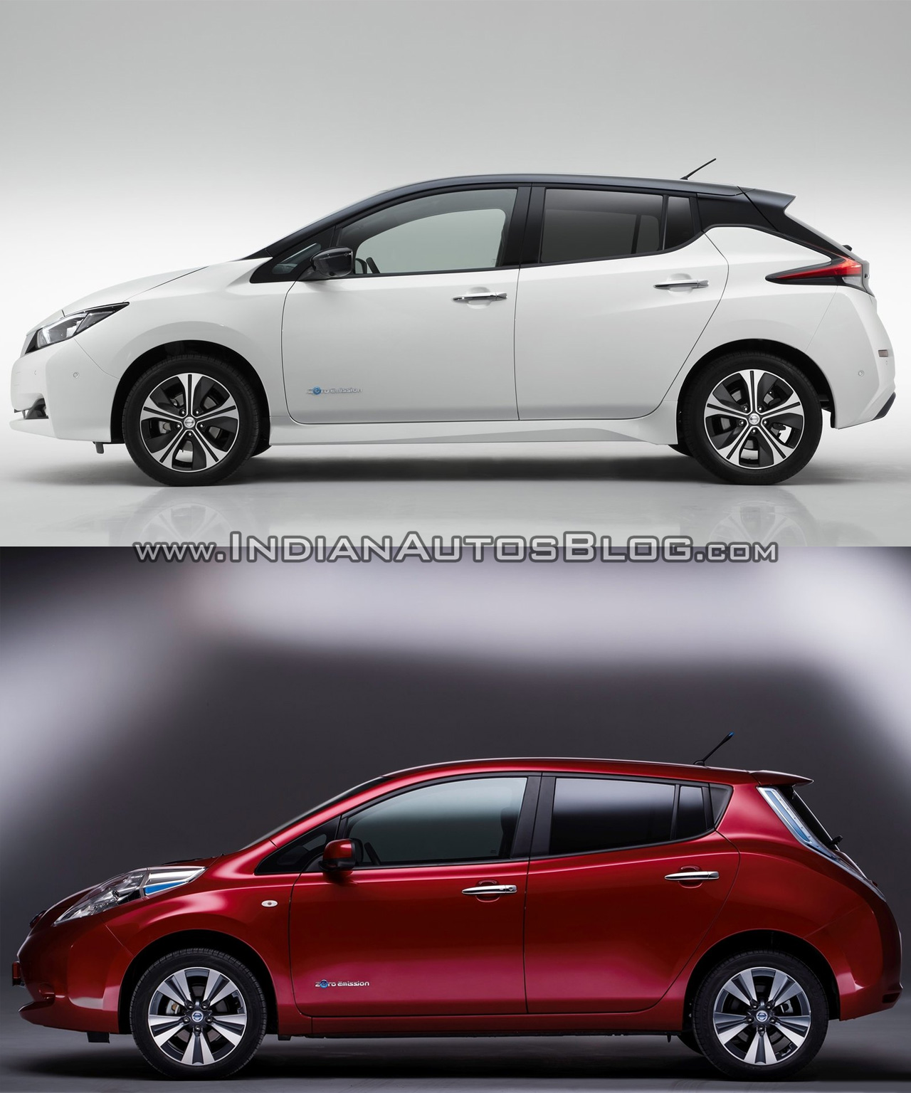 2018 Nissan Leaf vs. 2014 Nissan Leaf profile