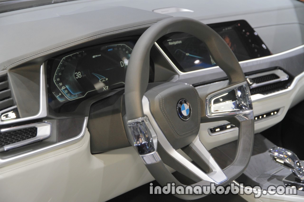 BMW Concept X7 iPerformance steering wheel instrument at 